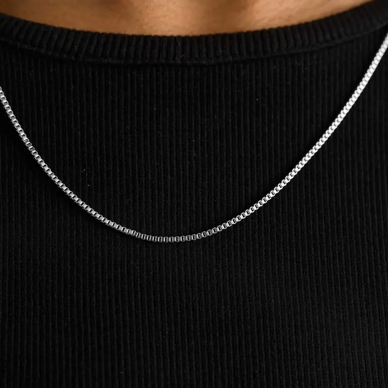 1.5Mm White Gold Micro Box Chain 1