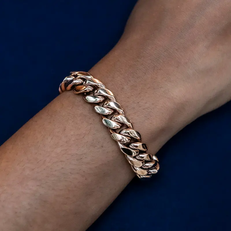 12Mm Rose Gold Signature Cuban Link Bracelet 1