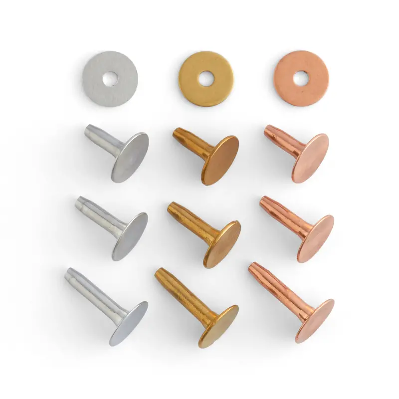 #14 Flat-Head Rivets With Matching Burrs – 50-Pack 1