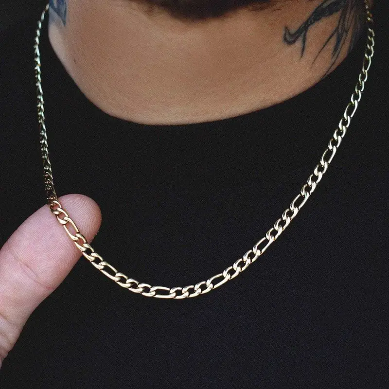 14K Gold Figaro Link Chain – 4Mm Width 1