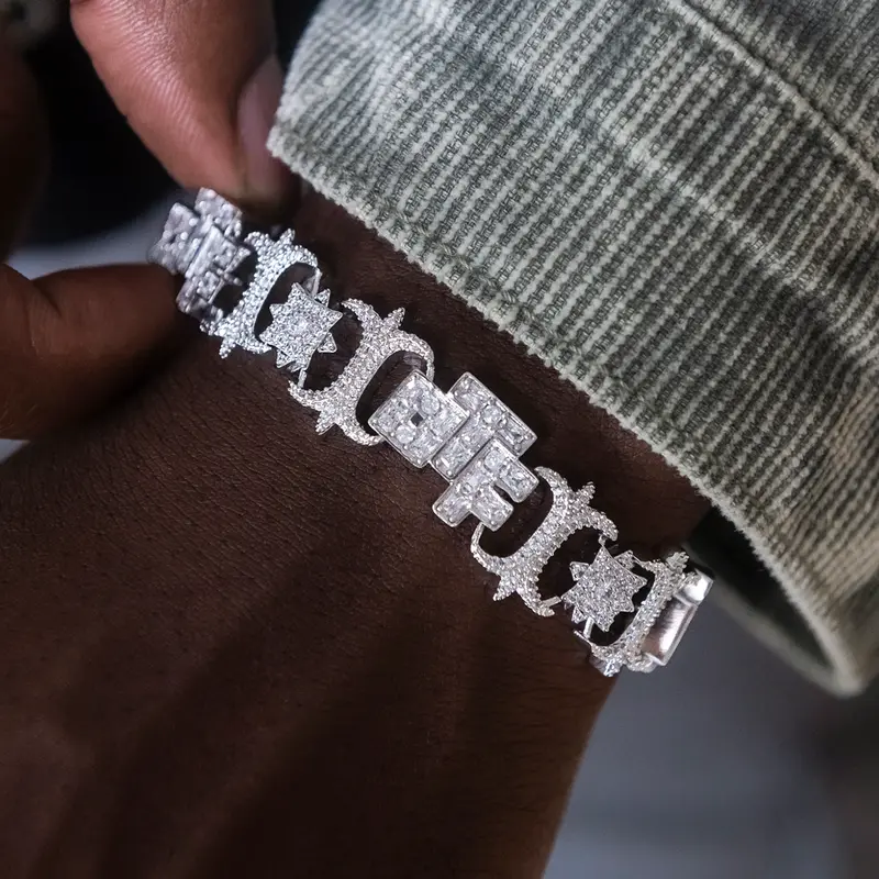 17Mm Otf Infinity Bracelet With Baguette Accents 1
