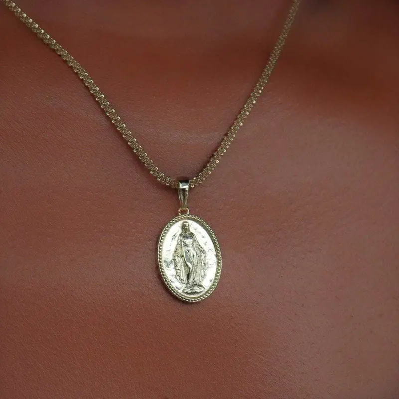 18K Vermeil Micro Lady Of Guadalupe Pendant – Devotional Jewelry 1