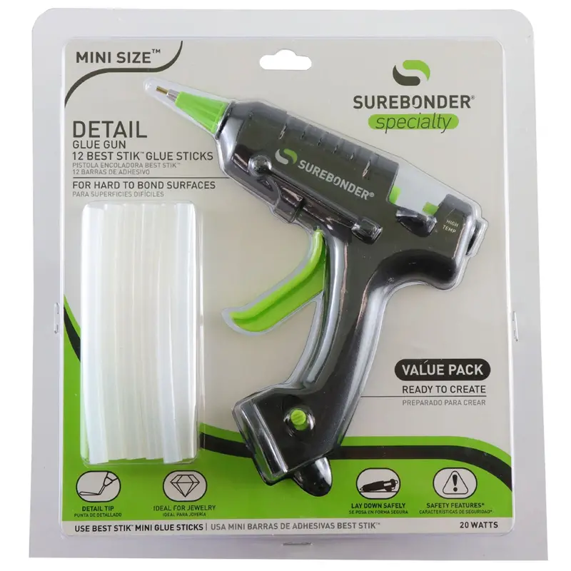 195Fkitw-N Compact Detail Glue Gun – 20W High-Temp Mini Tool With 12 Sticks 1