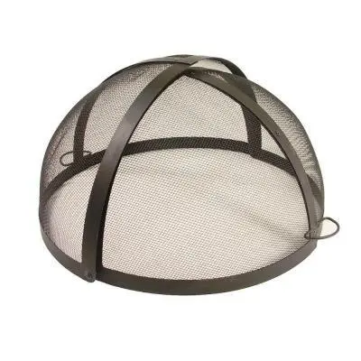 24-Inch Folding Spark Screen For Fire Pits – Heat-Resistant Steel Mesh Cover With Portable Frame 1