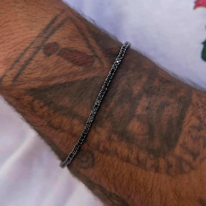 2Mm Black Diamond Tennis Bracelet – Alternate Setting For Distinction 1