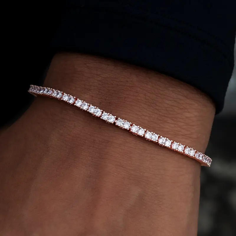 2Mm Diamond Tennis Bracelet In Rose Gold 1
