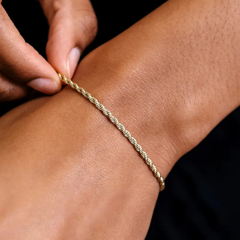 2Mm Rope Bracelet – Yellow Gold 1