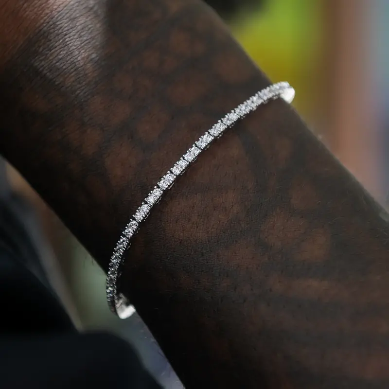 2Mm White Gold Diamond Tennis Bracelet 1