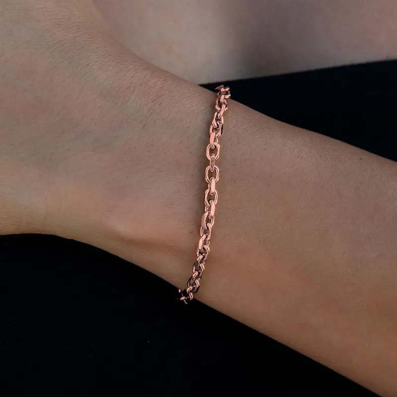 3.6Mm Rose Gold Open Box Bracelet 1