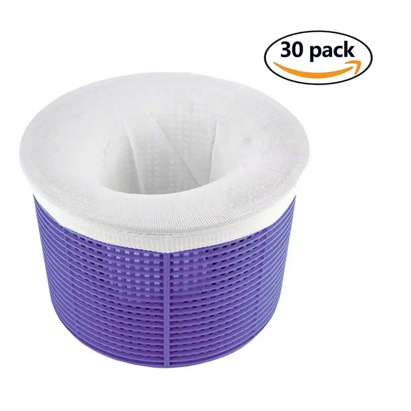 30-Pack Pool Skimmer Socks – Reusable Mesh Filters For Skimmer Baskets To Capture Leaves & Debris 1