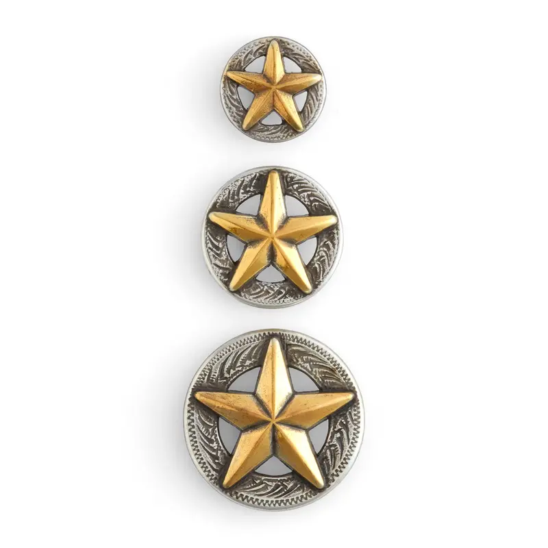 3D Texas Star Decorative Conchos 1