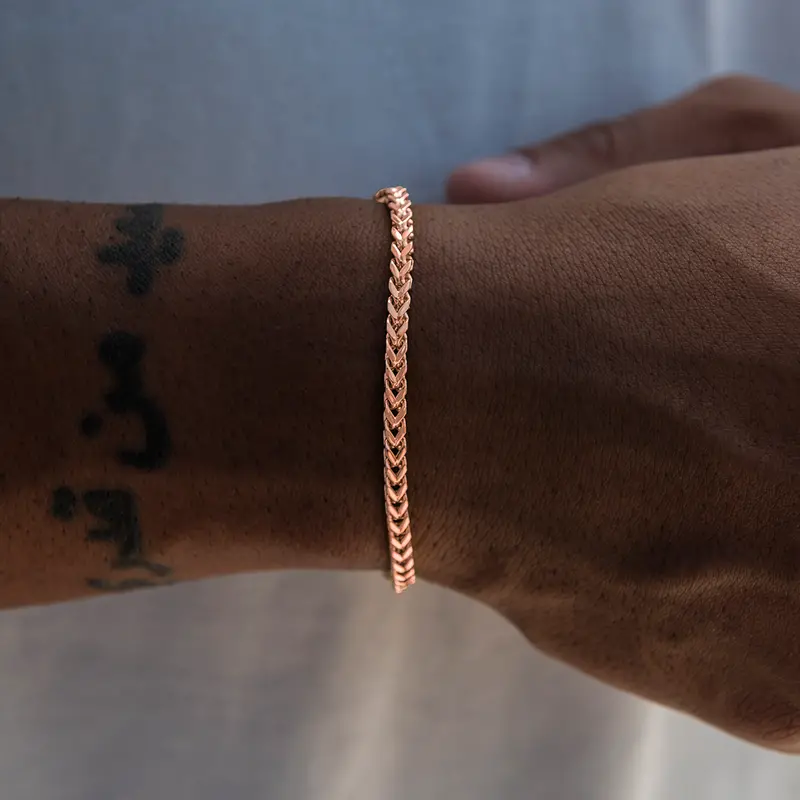 3Mm Franco Chain Bracelet In 14K Rose Gold 1