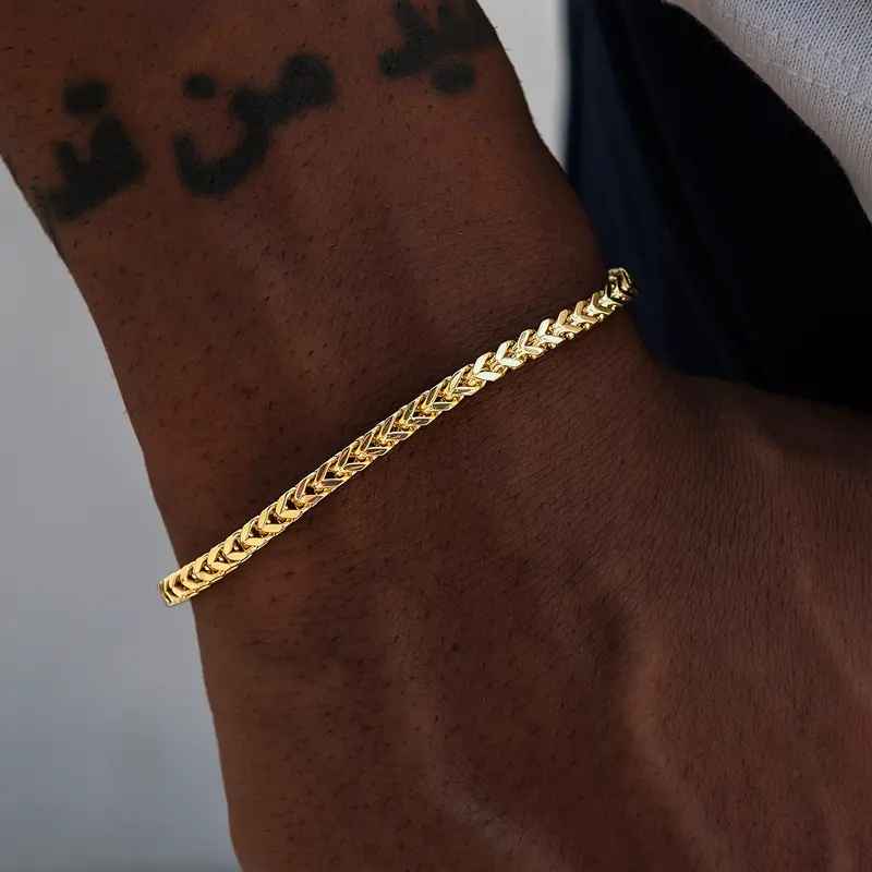3Mm Franco Link Bracelet In 14K Yellow Gold 1