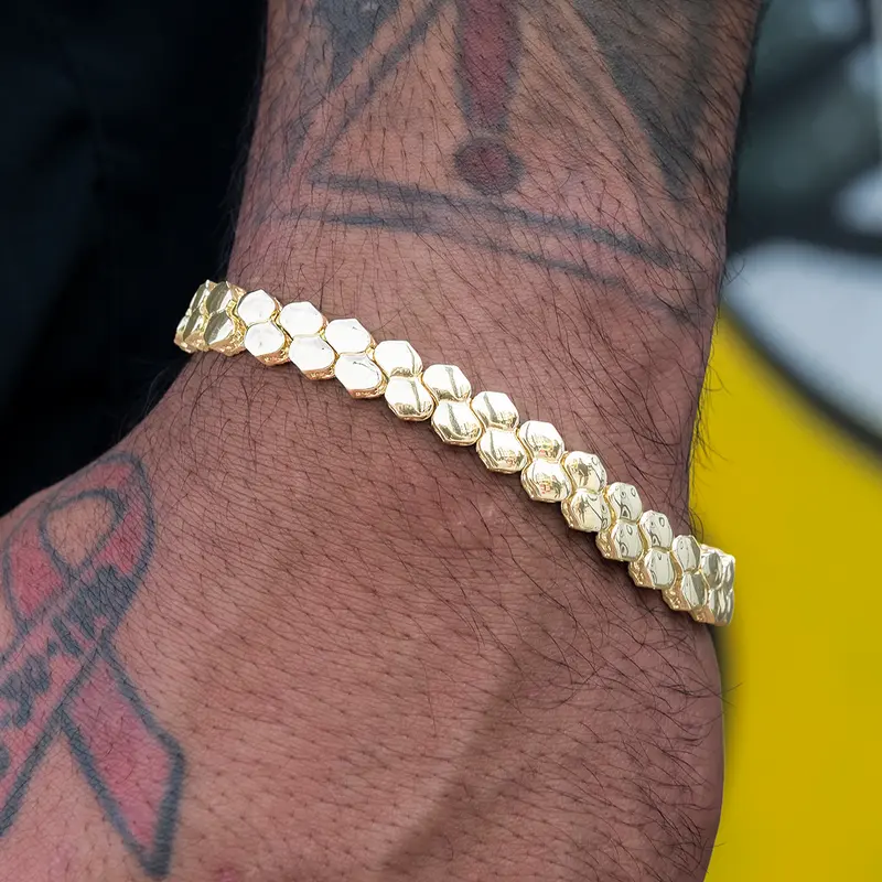 4Mm Flat Snake Link Bracelet In Yellow Gold 1