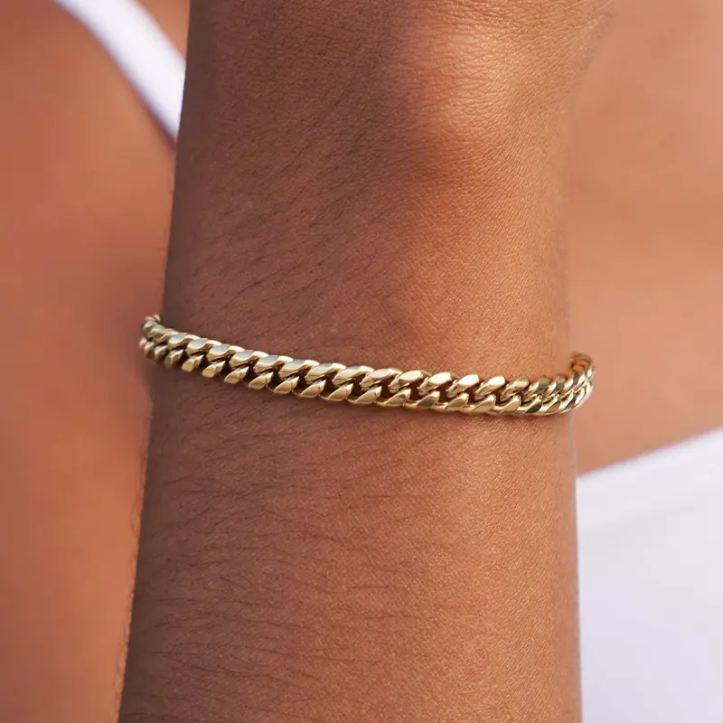 5Mm Miami Cuban Bracelet – Yellow Gold 1
