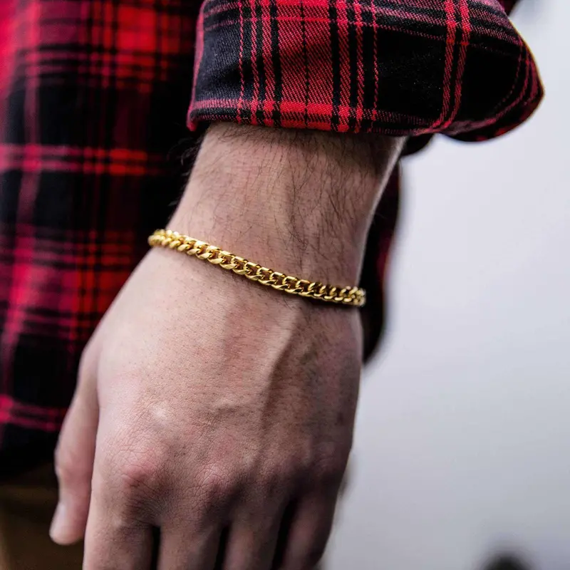 5Mm Yellow Gold Miami Cuban Bracelet 1