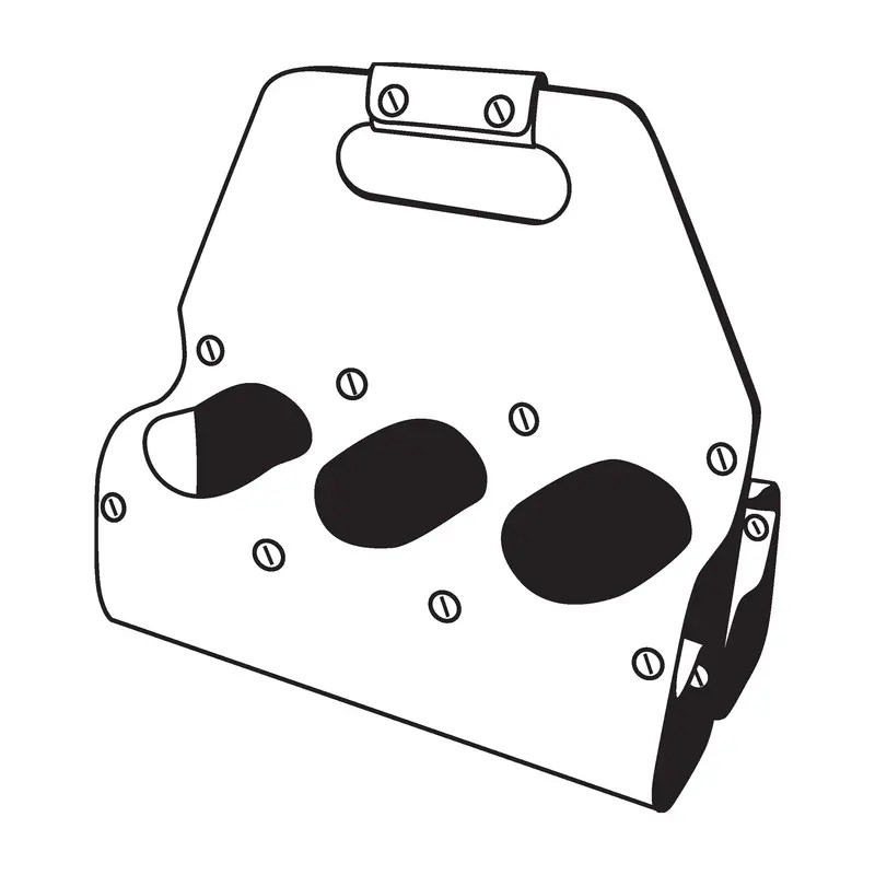 6-Pack Holder Leather Craft Paper Pattern Template 1