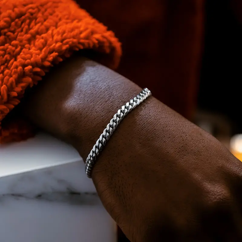 6Mm White Gold Miami Cuban Bracelet 1