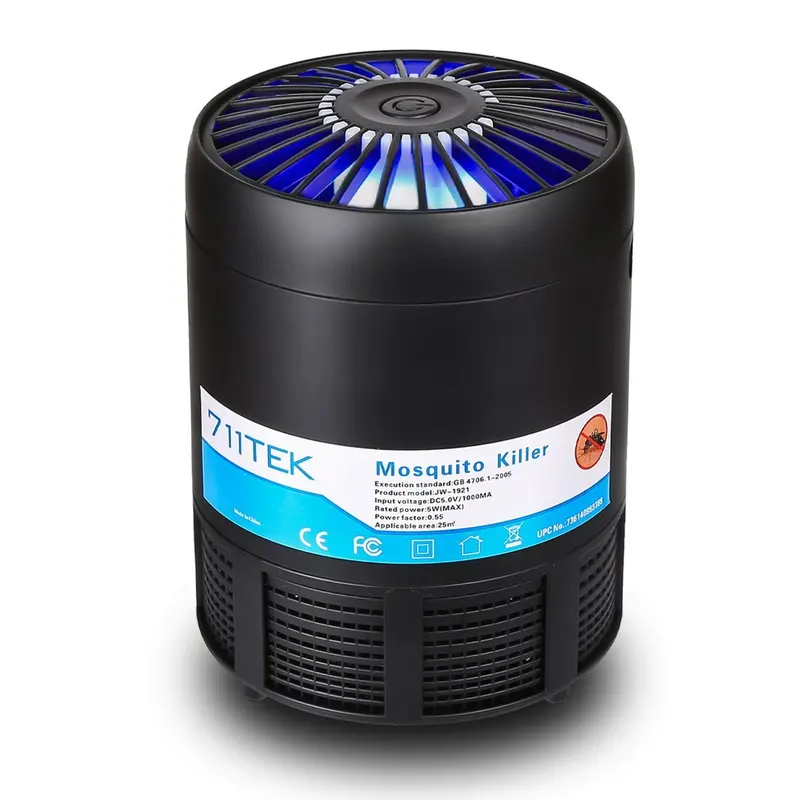 711Tek Usb-Powered Uv Led Mosquito Trap – Non-Toxic Indoor Bug Zapper (Black) 1