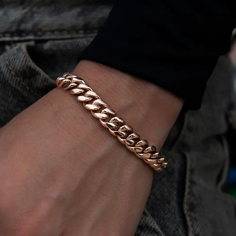 8Mm Miami Cuban Link Bracelet In 14K Rose Gold 1