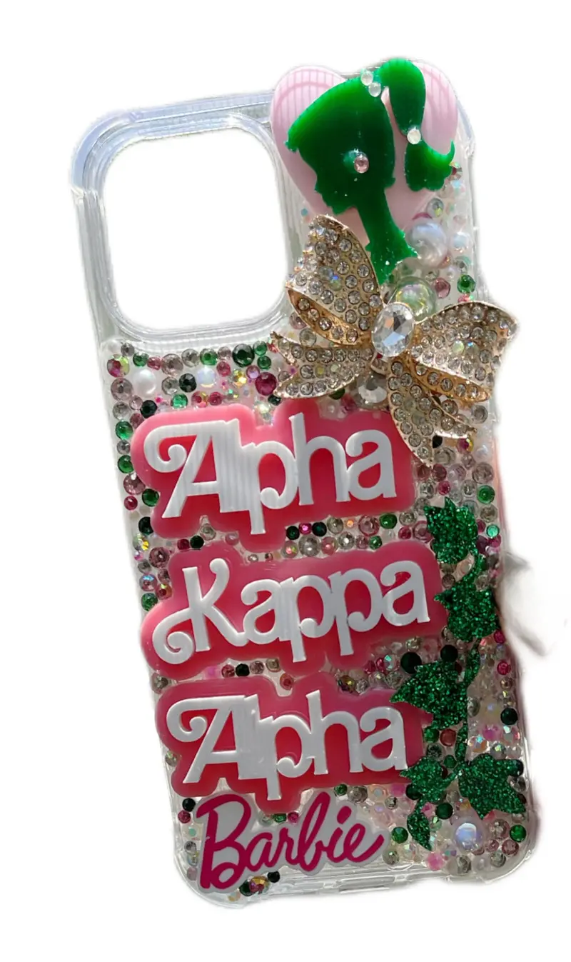‘A Living Doll’ Pink & Green Sorority Snap Case For Iphone 13 Pro Max With Reinforced Edges 1