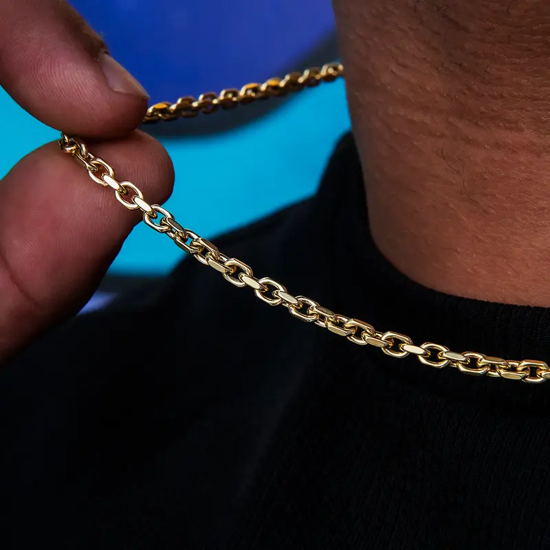 Adjustable 3.6Mm Yellow Gold Open Box Chain 1