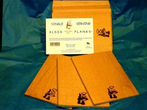 Alderwood Grilling Planks – Single-Serving Pack (10 Count), Naturally Smoked Flavor 1