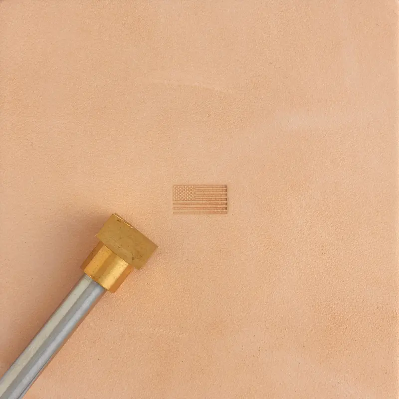 American Flag Design Brass Leather Stamp 1