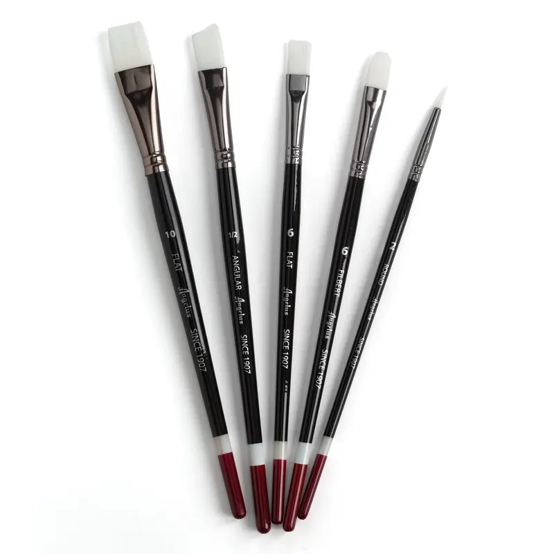 Angelus Paint Brush Set – Fine Detail Leather Art Brushes 1