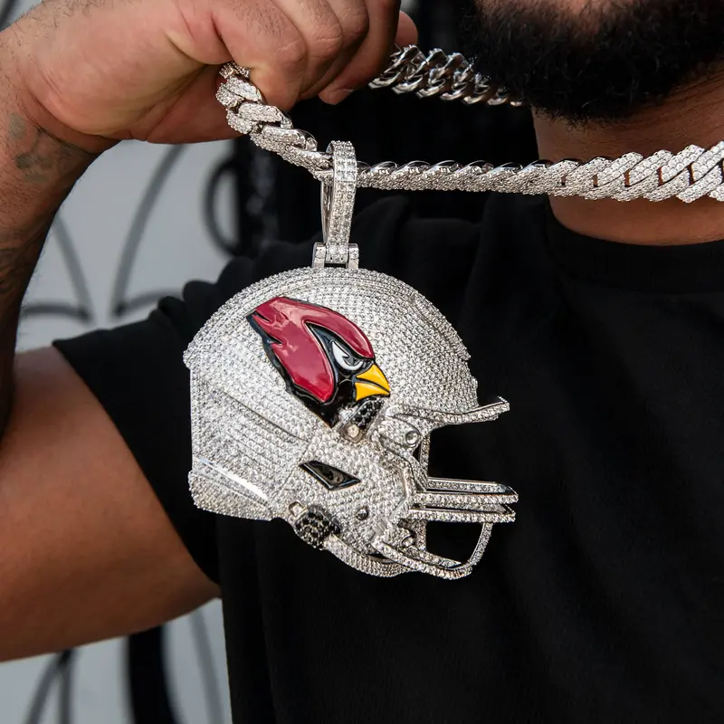 Arizona Cardinals Jumbo Helmet Necklace – Official Licensed 1