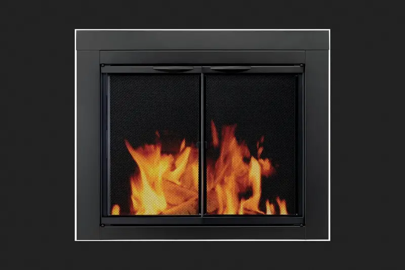 Astor Powder-Coated Steel Fireplace Screen – Adjustable Black Fire Guard (30"–37.5" W × 22.5"–29.5" H) 1