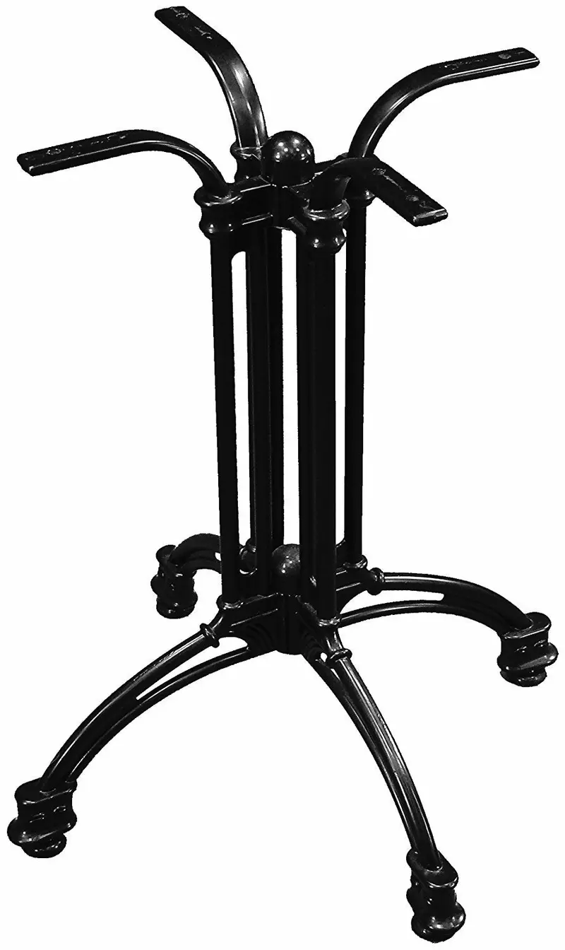 Atc Andalusia Black Aluminum 4-Leg Table Base – 21" × 21" × 27.5" Commercial-Grade Support 1