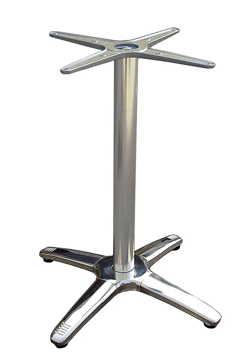 Atc Econox Stainless Steel Clad 4-Leg Table Base – Aluminum Column With Spyder Design, 23" X 23" X 27.5" 1