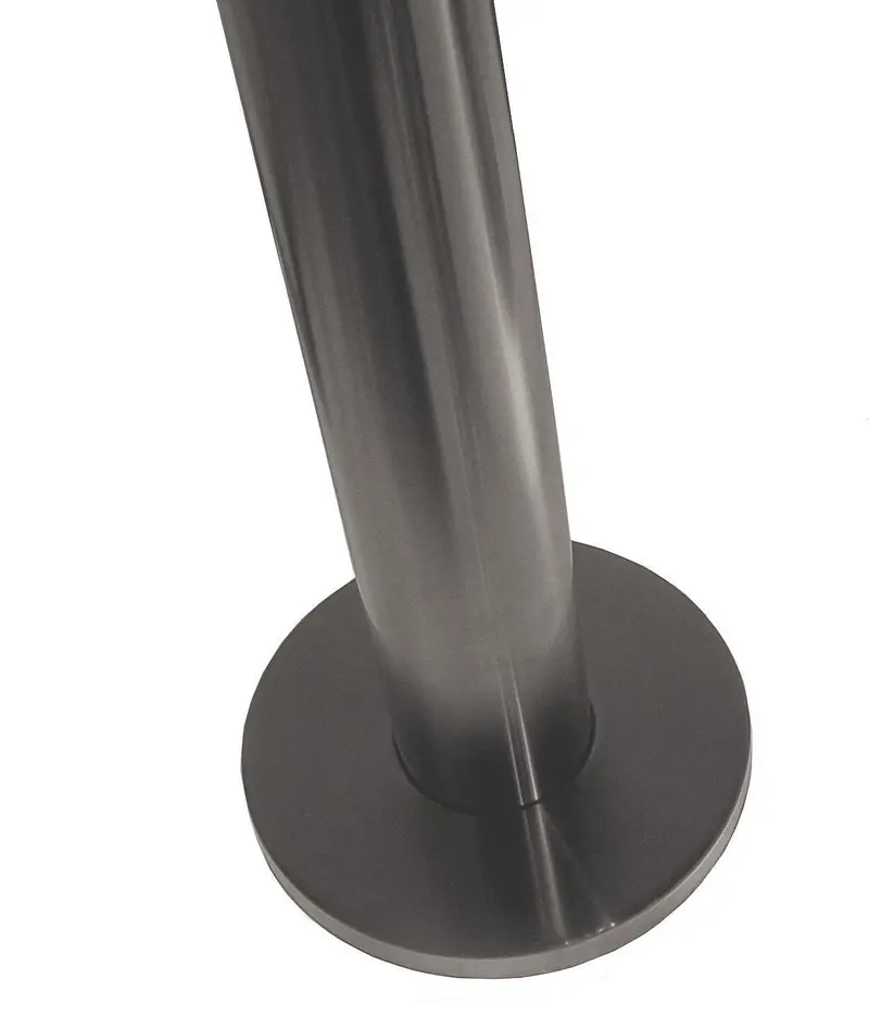 Atc Futura Low-Profile Bolt-Down Table Base – Round Stainless Steel Cache Plate With Bar H Design, 8" Diameter × 39" Height 1