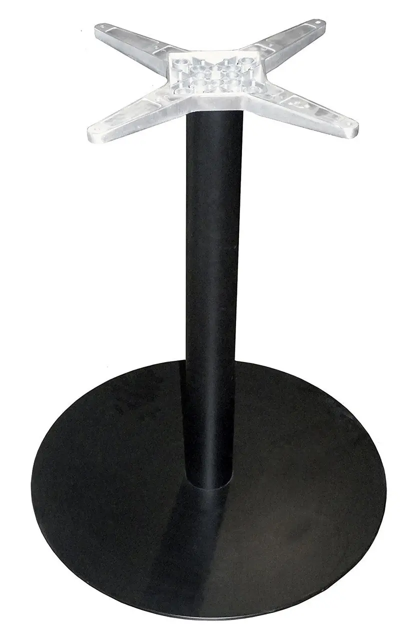 Atc Futura Low-Profile Round Table Base – Black Powder-Coated Galvanized Steel, 20" Diameter × 28.5" Height 1