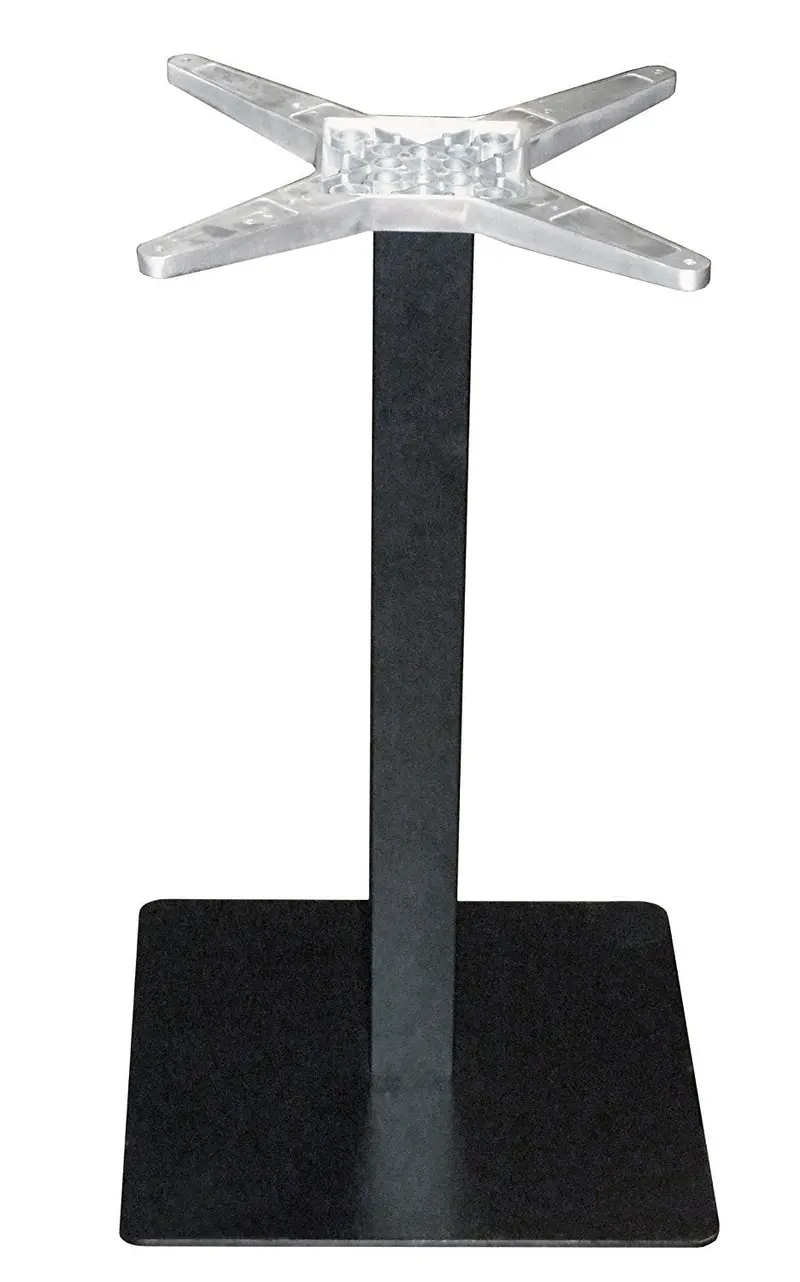Atc Futura Low-Profile Square Table Base – Powder-Coated Black Galvanized Steel (20" X 20" X 28.5") 1