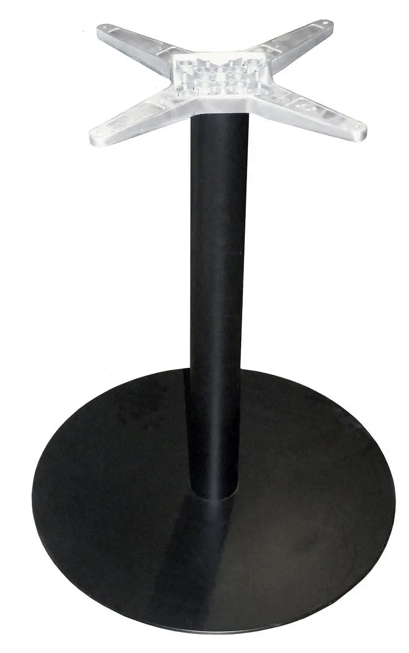 Atc Futura Low-Profile Table Base – Round Black Powder-Coated Steel, 20" Dia × 40" H 1