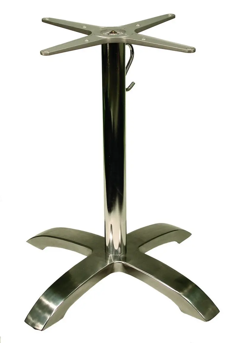 Atc Jennifer-4 Cast Aluminum Bar Table Base – Polished Finish, 26 X 26 X 42 Inches 1