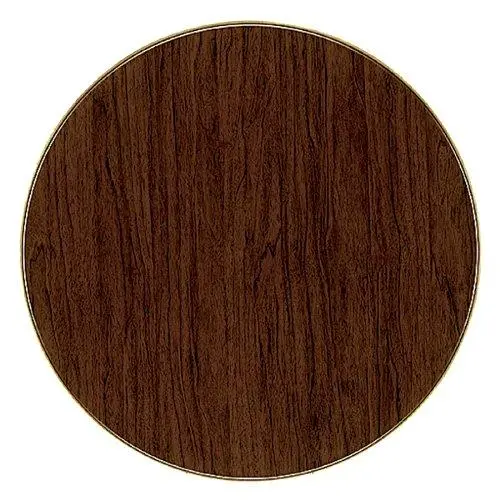 Atc Werzalit Italian Walnut Wood-Effect All-Weather Round Table Top – 42-Inch Diameter 1