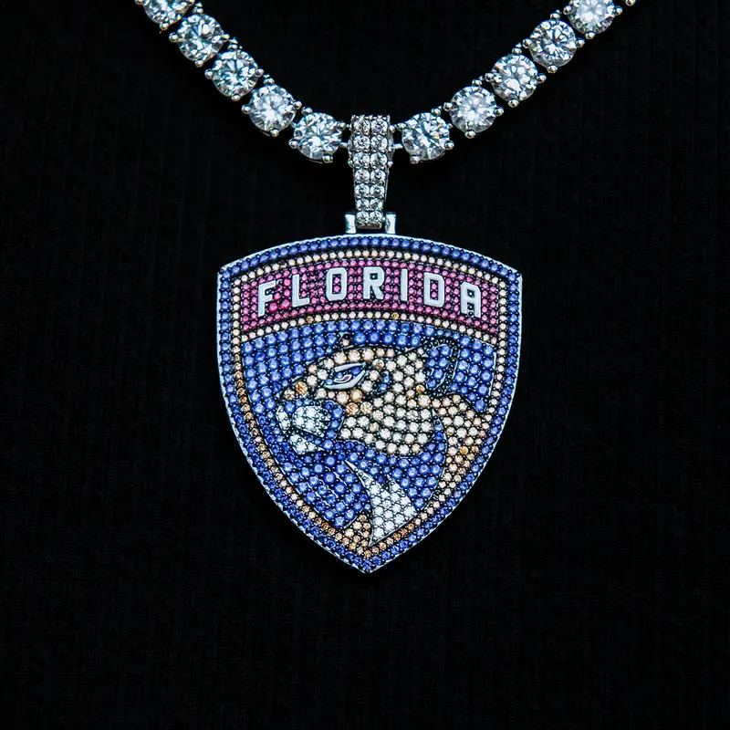 Authentic Florida Panthers Team Pendant In White Gold 1