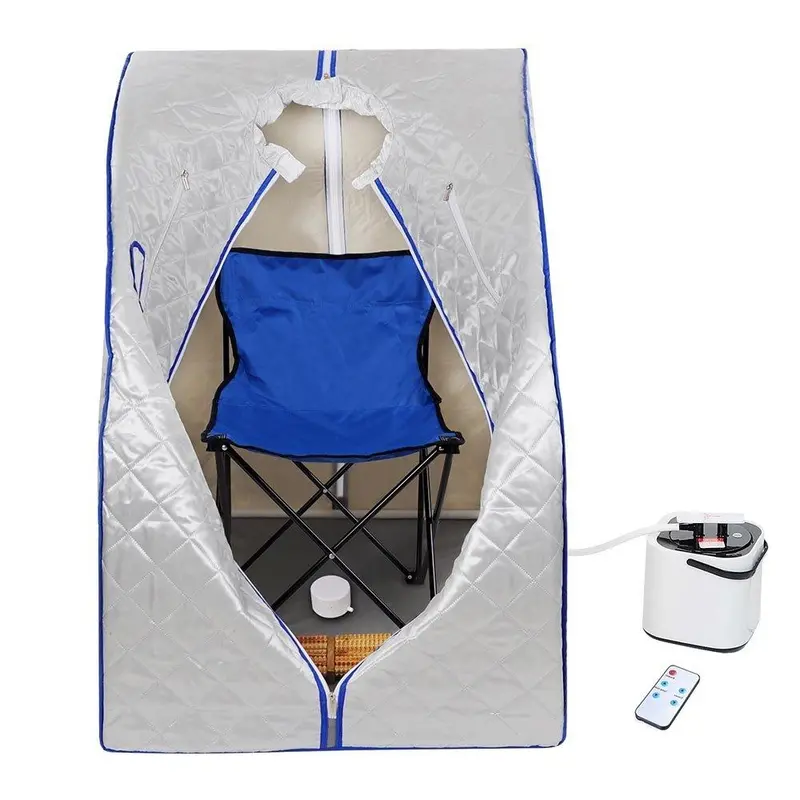 Aw Portable Silver Therapeutic Steam Sauna Chair For Detox And Wellness 1