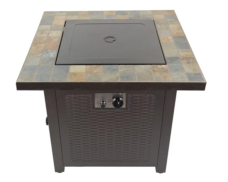 Az Patio Propane Fire Pit – 30-Inch Square Slate-Top Gas Fire Table With Clean-Burning Flame Control 1