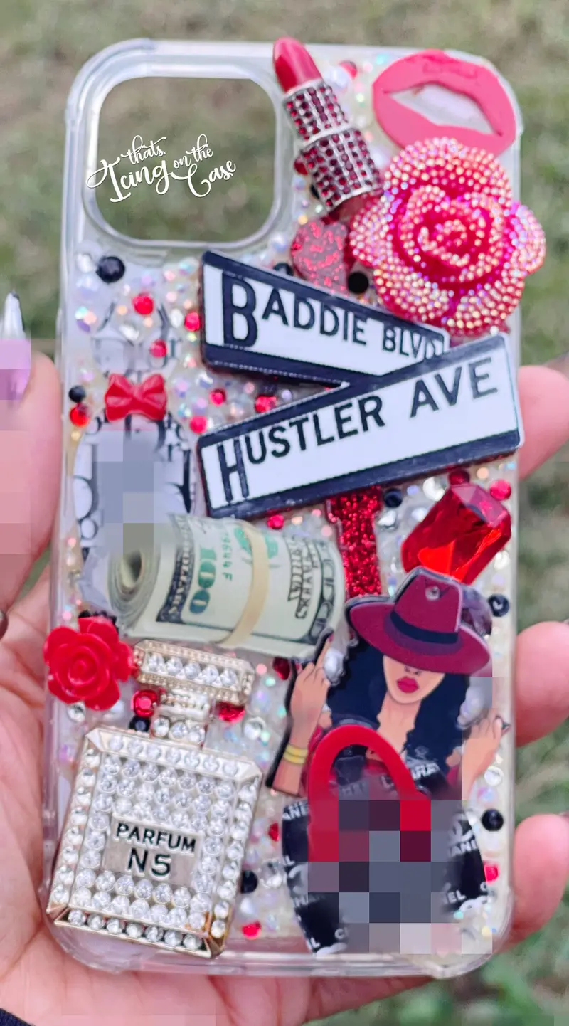 Baddie Blvd Bling Rhinestone Snap-On Case For Iphone 13 & Iphone 14 With Shock-Absorbing Bumper 1