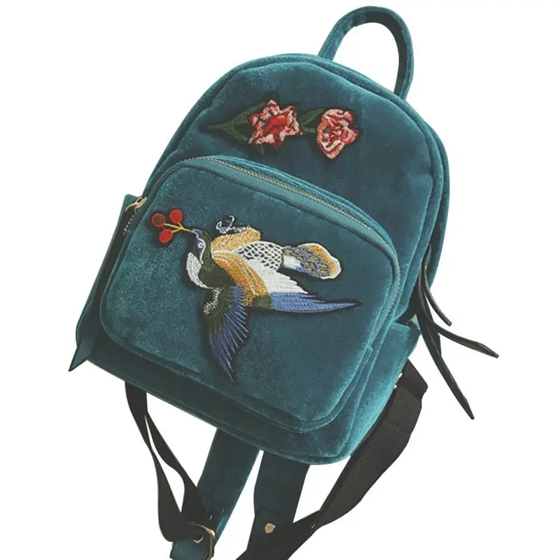 Basilion Velvet Mini Student Backpack – Compact Fashion Shoulder Bag For Girls 1