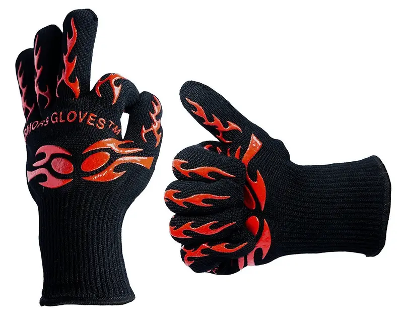 Bbq Extreme Heat-Resistant Gloves – 932°F Oven, Grill & Fire Pit Protection With Extended Cuff (1 Pair) 1