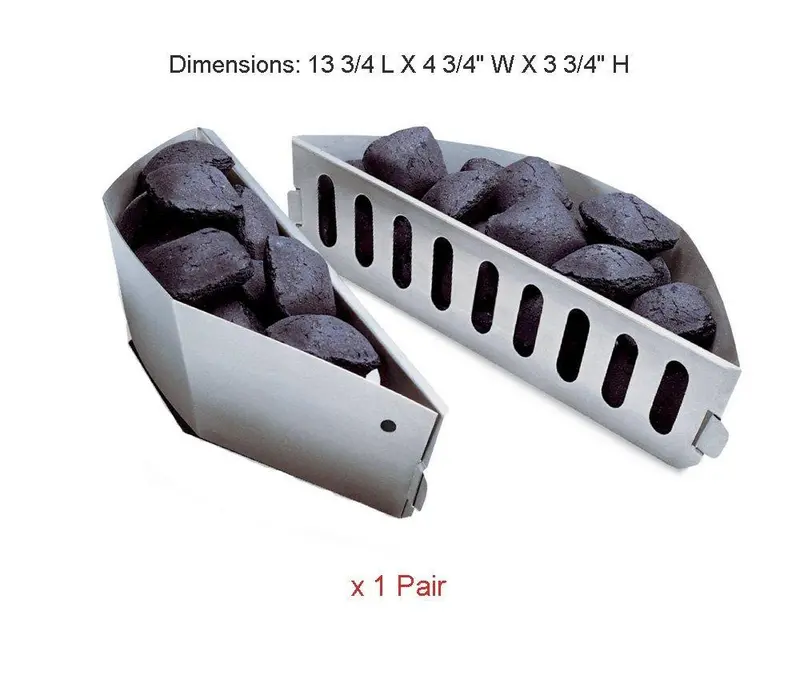 Bbq Funland Wg403 Charcoal Briquette Holders – Pair Of Heavy-Duty Char-Baskets 1