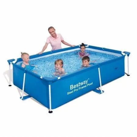 Bestway Splash Frame Kids Pool – Rectangular 94" × 59" × 23" Inflatable-Like Frame Pool (Model 56547) 1