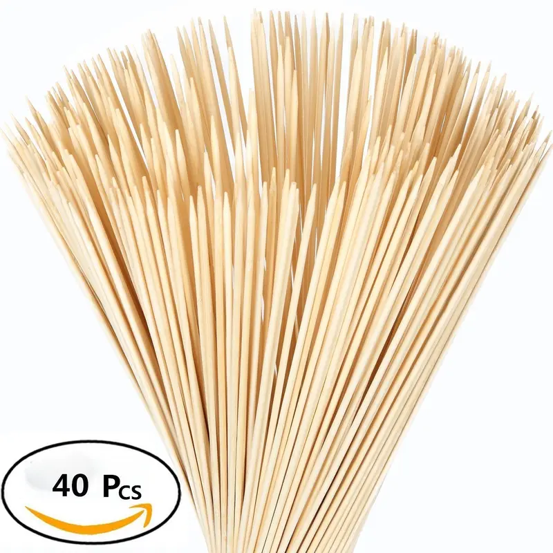 Beyonder Bamboo Roasting Sticks – 40-Pack Extra-Long 30-Inch Skewers For S'Mores, Hot Dogs, Kebabs & Camping 1