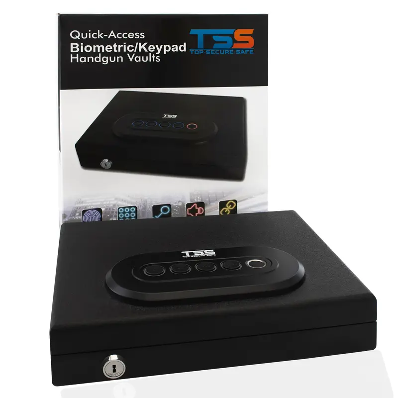 Biometric Pistol Safe With Fingerprint Lock – Ca Doj-Certified Firearm Vault With Manual & Keypad Backup 1