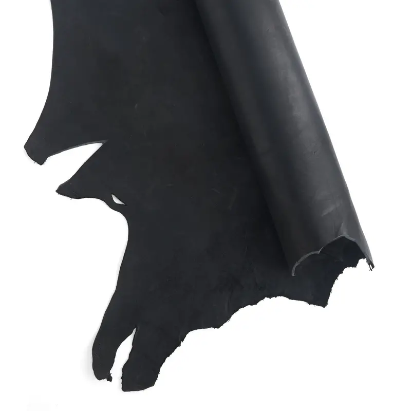 Black Vegetable-Tanned Saddle Skirting Leather - Economy Grade 1